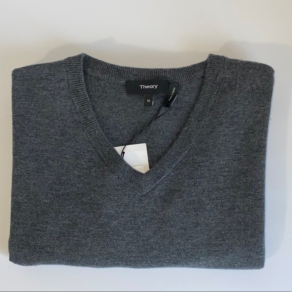 THEORY MENS SWEATER RILAND P SABLE HARMAN LARGE